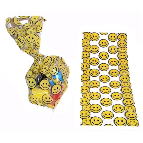 smiley face treat bags large